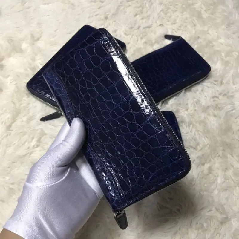 Женский клатч из 100% натуральной крокодиловой кожи кошельки и кошелек глянцевый