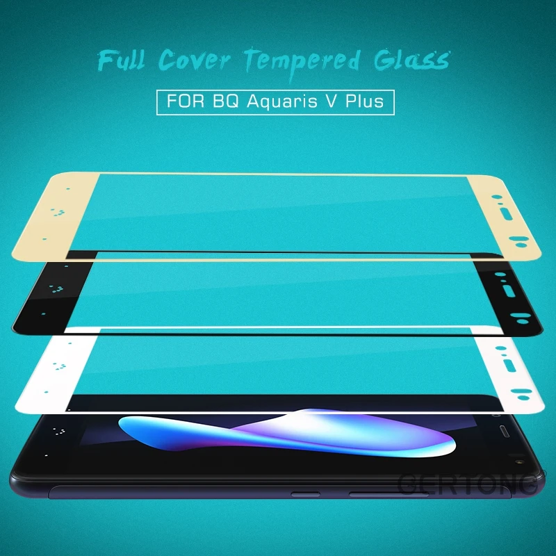 GerTong полное покрытие из закаленного стекла для BQ Aquaris V Plus U2 Lite ультратонкая Защитная пленка для экрана для BQ Aquaris X Pro