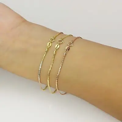Женский многоцветный Браслет FINE Pure Au750 18K 6 7 дюйма|Гибкие и жесткие браслеты| |