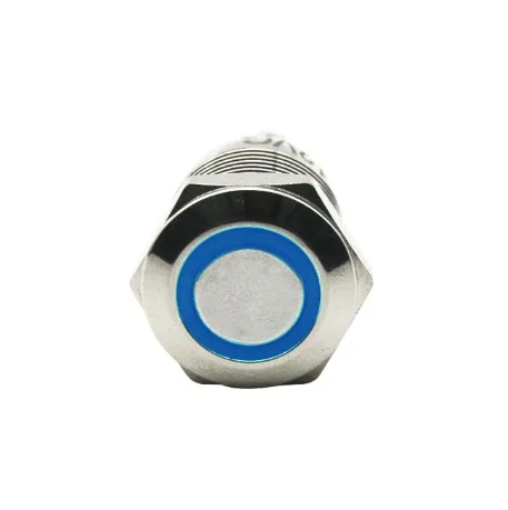 Blue-Round 1Pcs 1 шт. 12 мм самовосстанавливающийся светодиодный 3 в 5 в 6 в 12 В 24 В 220 В металлический кнопочный переключатель мгновенная кнопка автоматический сброс светодиодный водонепроницаемый переключатель - Цвет: Blue-Round 1Pcs