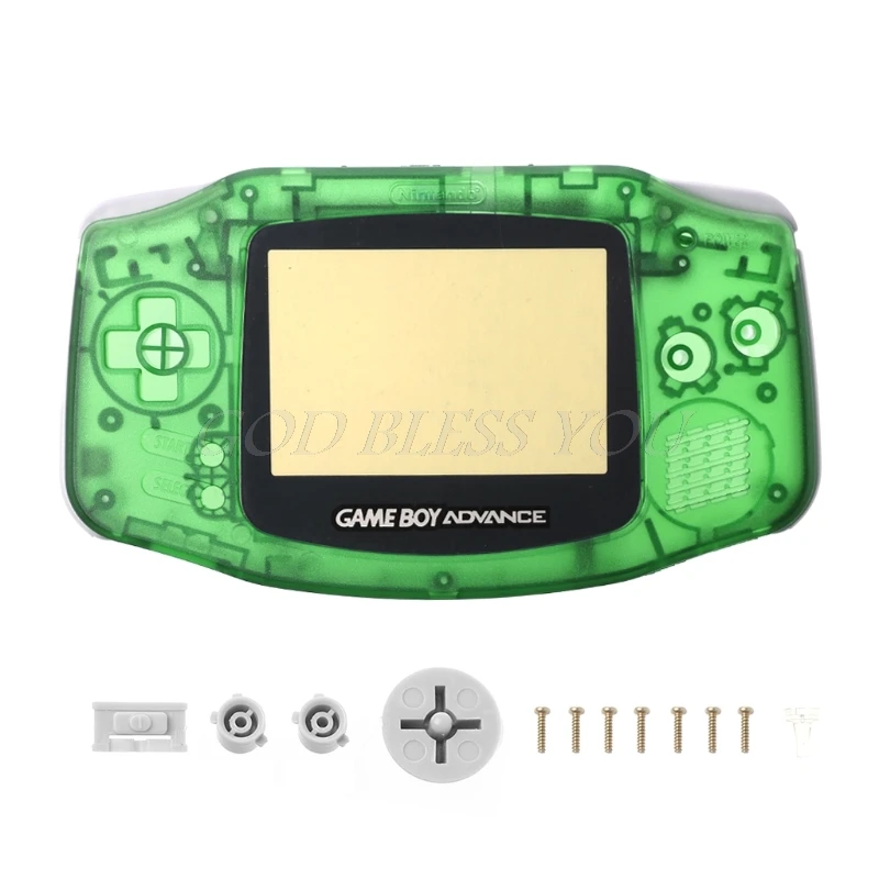 Полный прозрачный комплект чехол Чехол Рамка запасных частей для Nintendo GameBoy Advance GBA