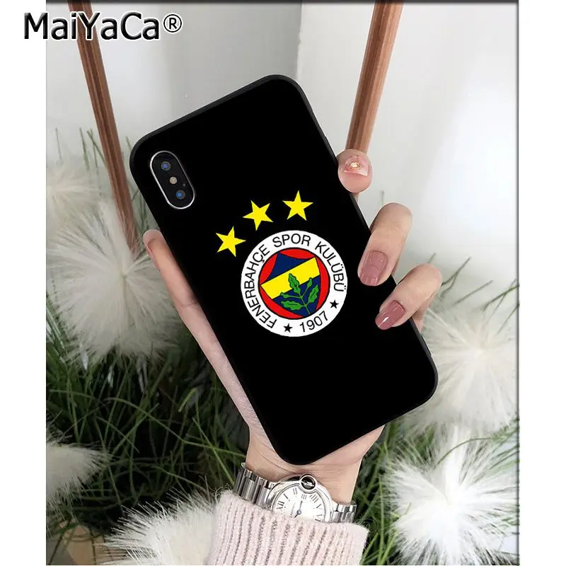 MaiYaCa Turkey Fenerbahce футбол Силиконовый ТПУ мягкий черный чехол для телефона для iPhone 5 5Sx 6 7 7plus 8 8Plus X XS MAX XR