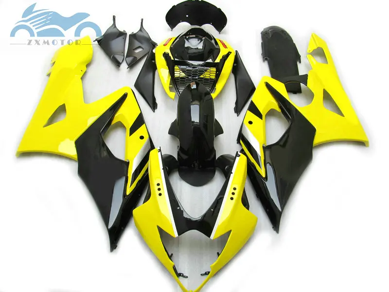 

Высококачественные наборы обтекателей для SUZUKI 2005 2006 GSXR1000, набор спортивных обтекателей 05 06 GSXR 1000 K5, желтые, черные детали