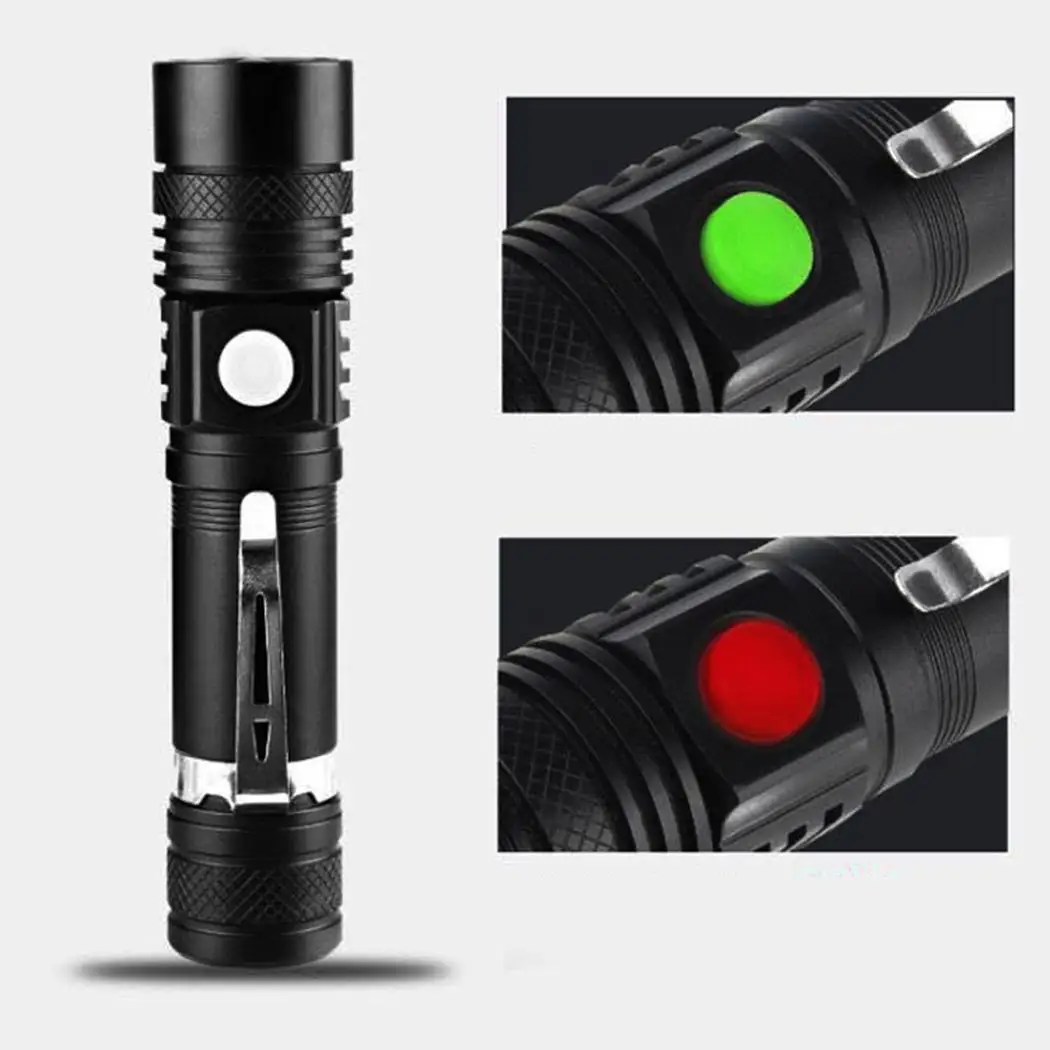 Мини Ультра яркий телескопический зум светодиодный фонарик usb зарядка