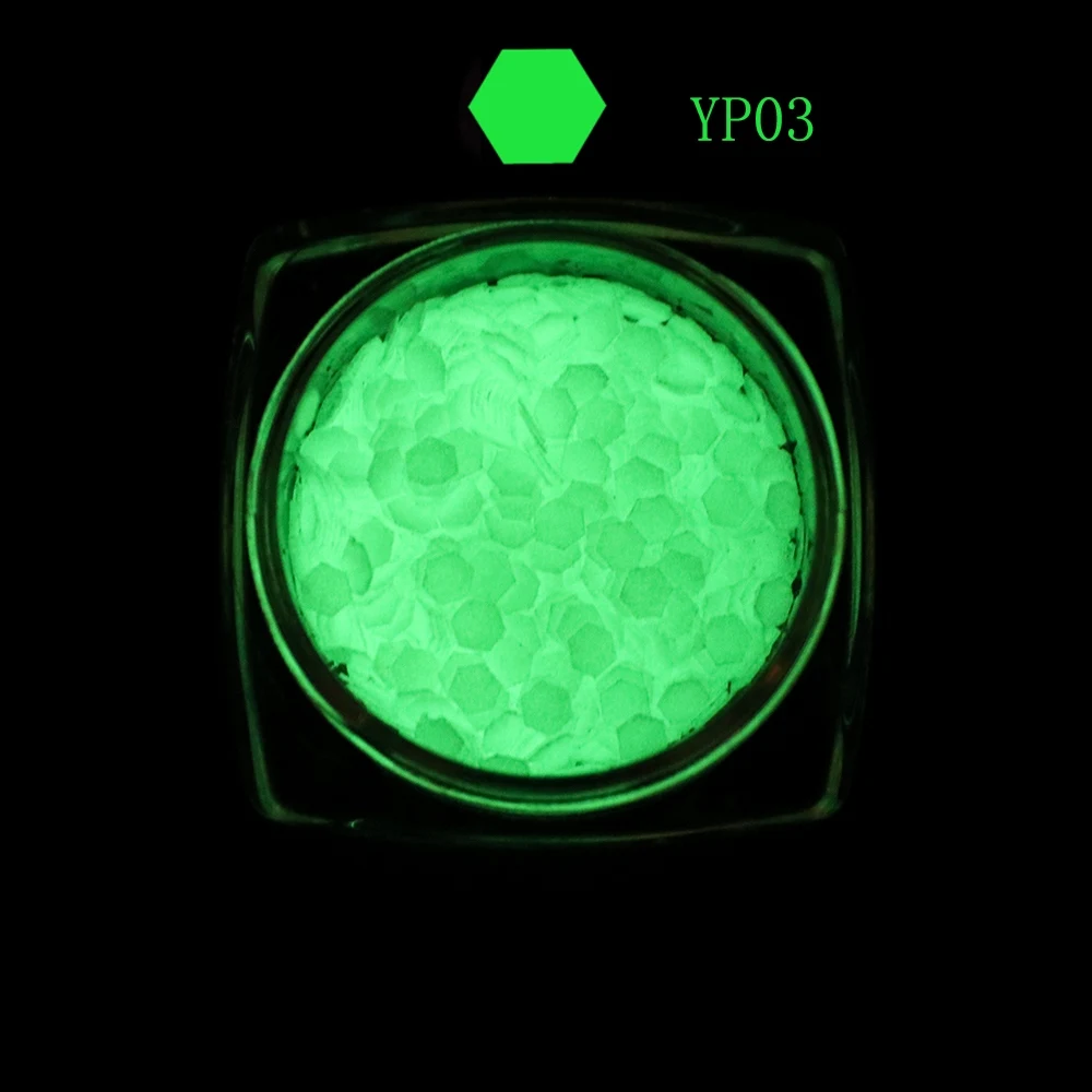 YP03 3D светится в темноте ногтей блестки светящиеся Луна Звезда цветок Ломтики ногтей Декор блестка флуоресцентные хлопья LAYP01-07 - Цвет: YP03