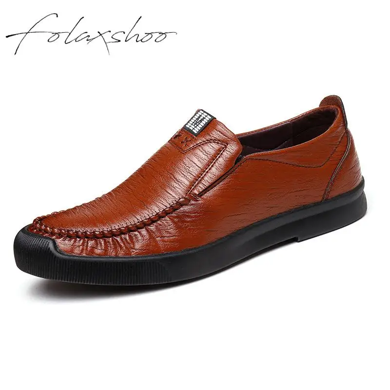 Folaxshoo/Мужская обувь повседневная без шнуровки мужские лоферы Mocassin Homme