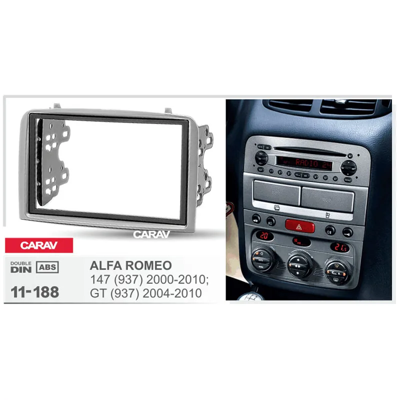 Радиоприемник для ALFA ROMEO 147 (937) GT два Din радио DVD стерео CD панель крепление CARAV 11