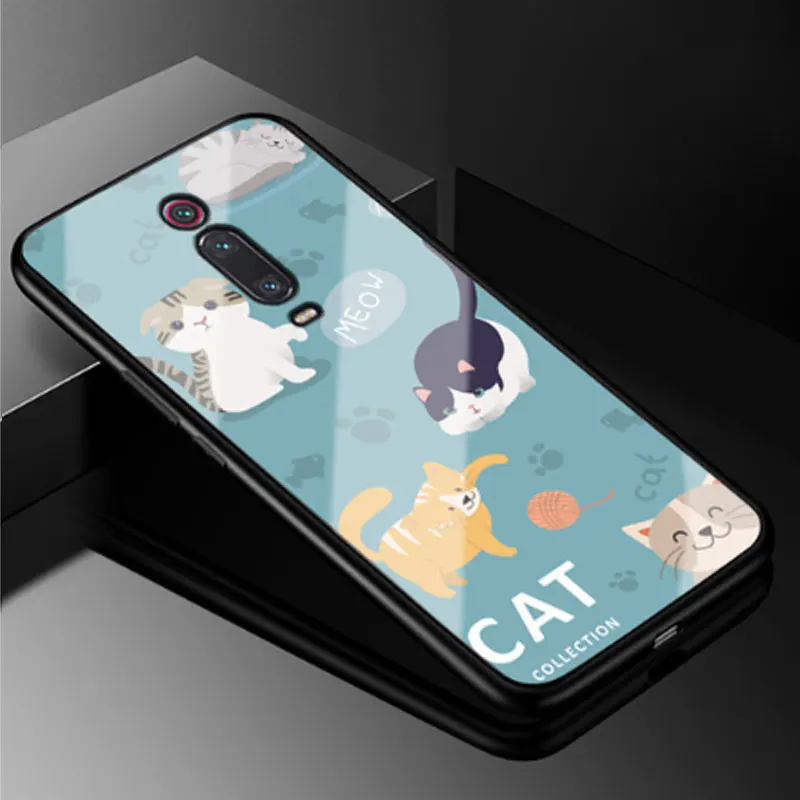 Чехол для Xiaomi mi 9 T Pro, жесткий чехол из закаленного стекла для Xiaomi mi 9 T, мягкий бампер из ТПУ для mi 9 T 9 T Pro mi 9TPro Coque - Цвет: 18