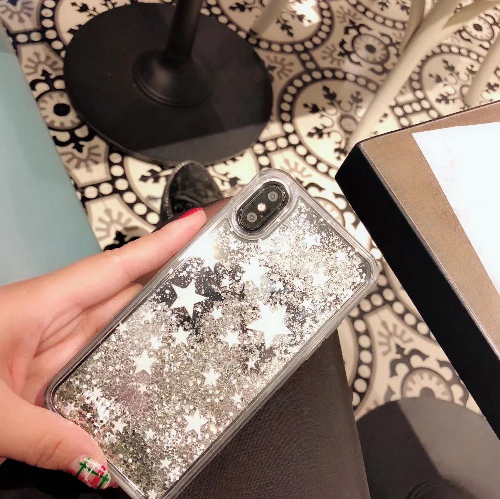 Чехол Blucub star quicksand для iphone 8 7Plus с динамическим жидким блеском чехол 6 6s Plus Стильный