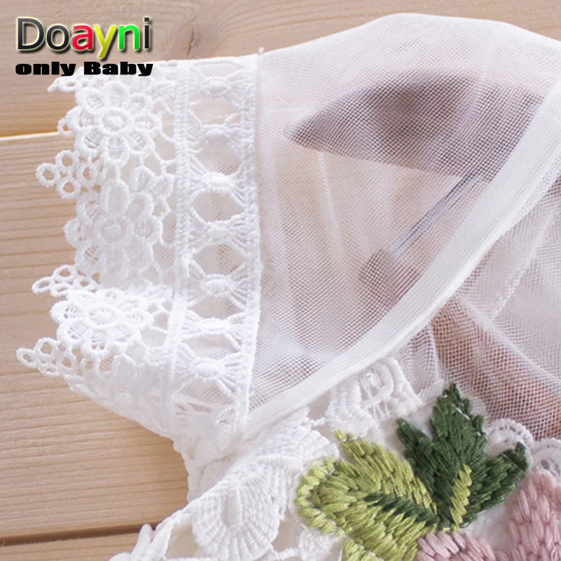 Doayni/кружевное платье с цветочным рисунком для маленьких девочек элегантное