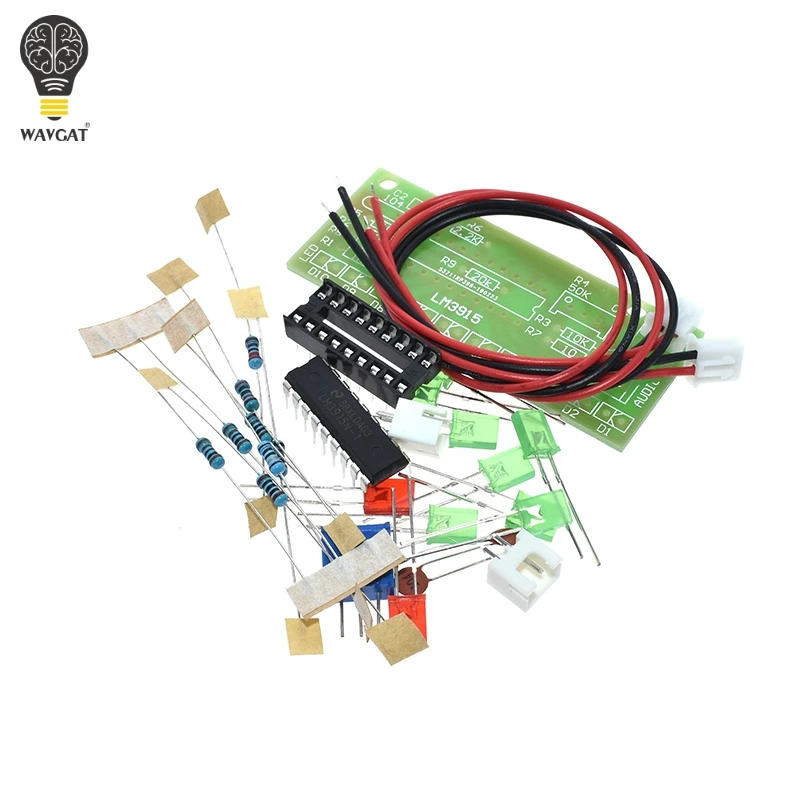 LM3915 DC 9V-12V 10 LED Sound Audio Spectrum Analyzer Level Indicator Kit DIY Electoronics Soldering Practice Set laboratory