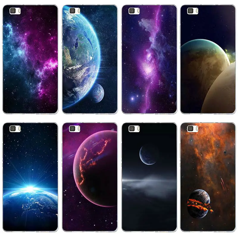 Мягкие ТПУ чехлы для телефонов Huawei P8 P9 P10 P20 P30 Y5 Y6 II Y7 Honor 6X 9 Mate 10 Pro Lite Cool Space Moon Planet