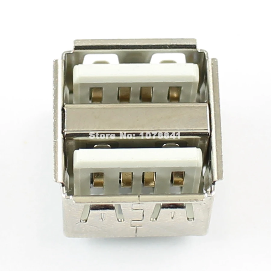 10 шт в упаковке новая Dual USB 2 0 Женский Тип 8 Pin разъем печатной платы 180 градусов