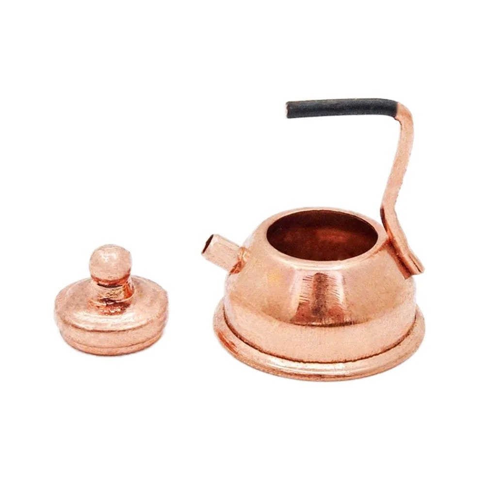 

Odoria 1:12 Miniature Copper Kettle Tea Cup Teapot Teaware Tableware Kitchen Set Dollhouse Accessories Doll House Decoration