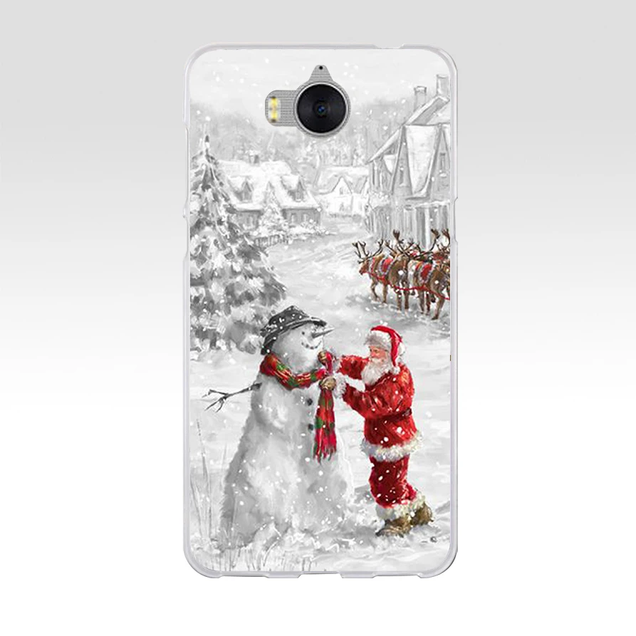 47 г happy год merry Christmas Tree хлопья снега Мягкий ТПУ силиконовый чехол для huawei nova 2i y6 ii