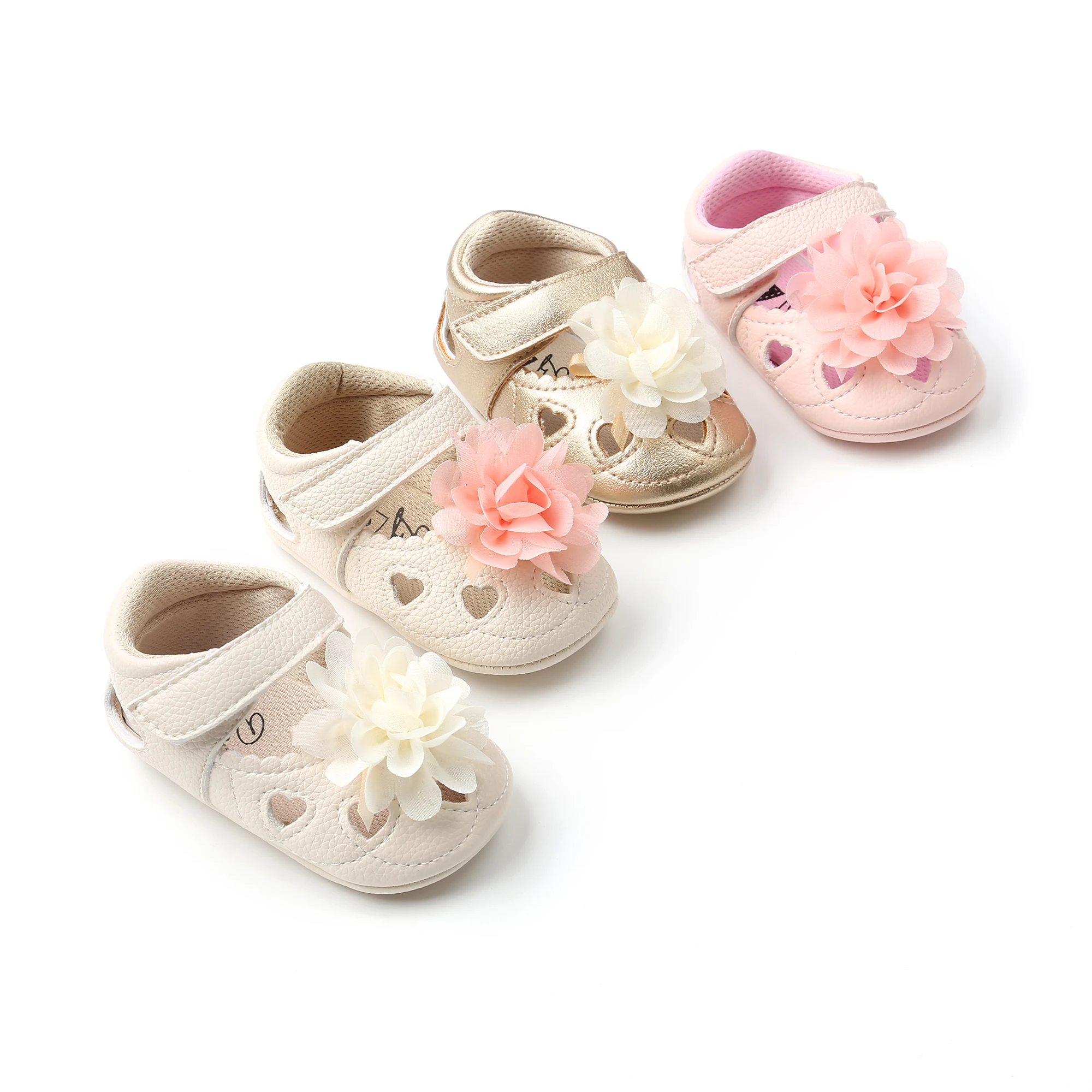 

ROMIRUS New Summer Style Baby Girls First Walkers Cute Lace Flower Infant Girls Princess Shoes toddler shoes