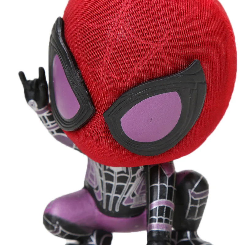 7-18,5 см игрушки Marvel Мстители магнит Человек-паук возвращение домой ПВХ Фигурки Q версия мини модель человека-паука кукла украшение автомобиля