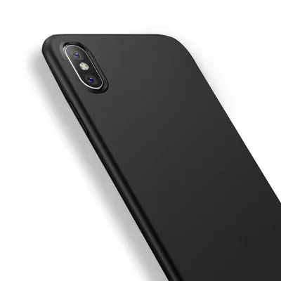 Матовый черный чехол для iPhone X 7 8 Plus ультратонкий мягкий гелевый силиконовый из