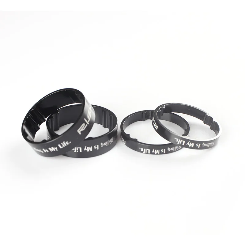10mm 5mm black 4 шт./компл. 5 мм легкий Алюминий велосипед гарнитура шайба горный велосипед передняя вилка шайба рулевая колонка велосипеда руль прокладки уплотнительное кольцо - Цвет: 10mm 5mm black