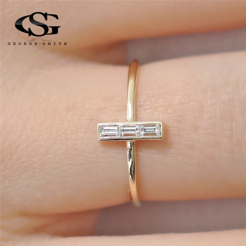 GS кольца из нержавеющей стали для женщин геометрические австрийский циркониевый