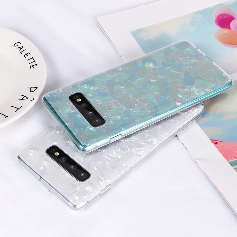 YISHANGOU модный мраморный чехол для телефона с раковиной для samsung Note 10 S10 Plus S9 S8 S7 Edge Note 9 8 S10E акриловая жесткая задняя крышка