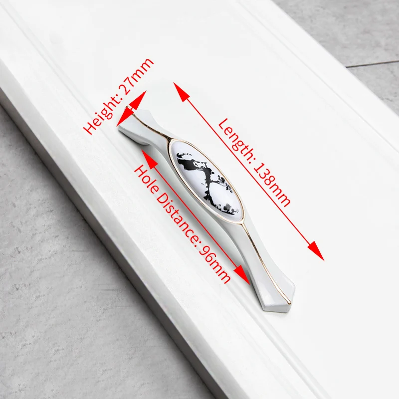 Handle-LA6682W-96 NAIERDI китайские винтажные ручки для шкафа из алюминиевого сплава, дверные ручки для кухни, ручки для шкафа, черные ручки для ящиков, Мебельная ручка - Цвет: Handle-LA6682W-96