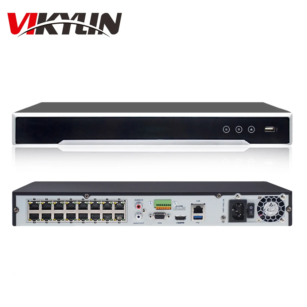 VIKYLIN 4 K NVR 16CH HDMI профессиональный POE H.265 Встроенный Plug & Play OEM от Hikvision DS 7616NI I2/16