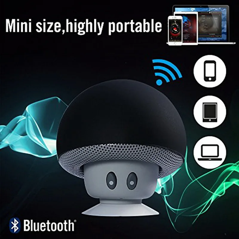 Беспроводной мини Bluetooth динамик Портативный Гриб водонепроницаемый стерео Bluetooth динамик с микрофоном для мобильного телефона компьютера