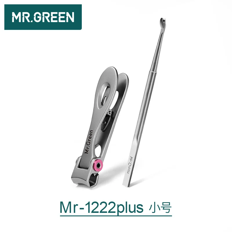 MR. GREEN кусачки для ногтей из нержавеющей стали кусачки для ногтей инструмент для маникюра инструмент для красоты резак для ногтей Педикюр Ножницы для пальцев ног - Цвет: MR-1222PLUS