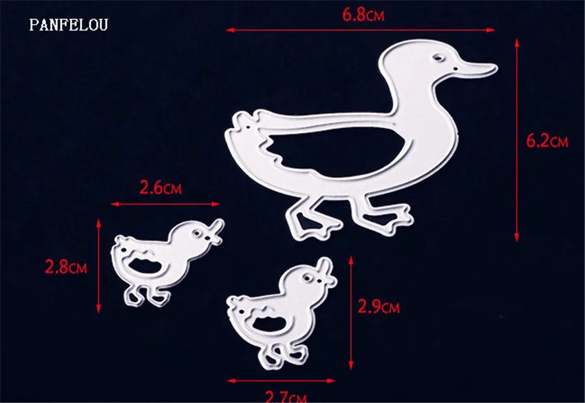PANFELOU маленькая утка металлическая крафт-бумага высекальные штампы для