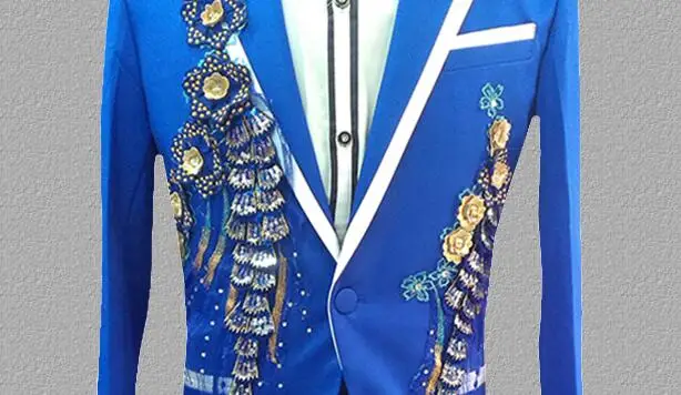 Блейзер с блестками мужские костюмы дизайнерские куртки сценические для певицы