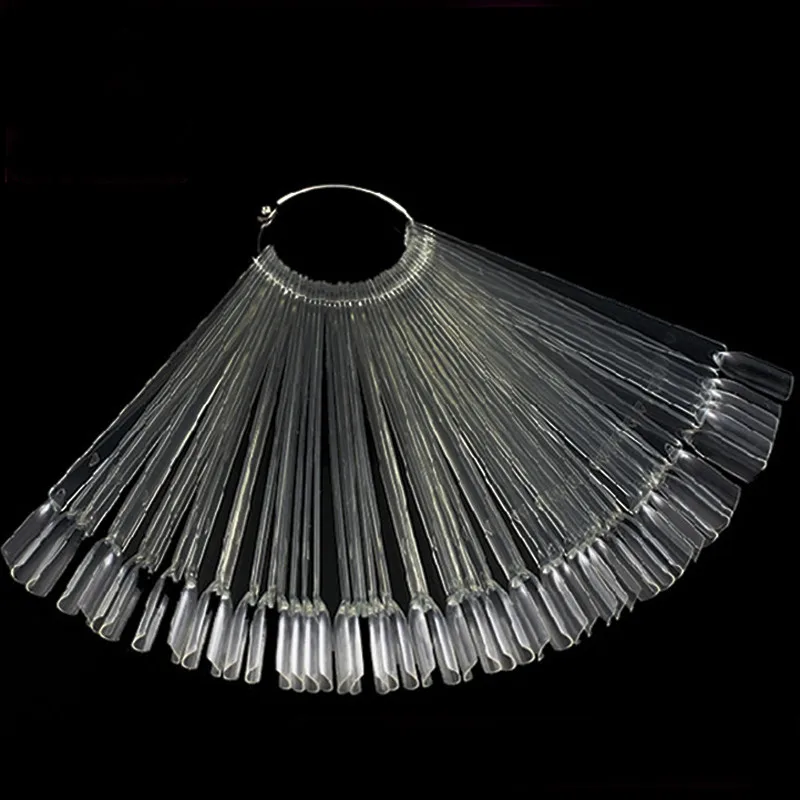 Веерообразные Типсы для ногтей 50 шт. наклейки полировки УФ-геля декоративные