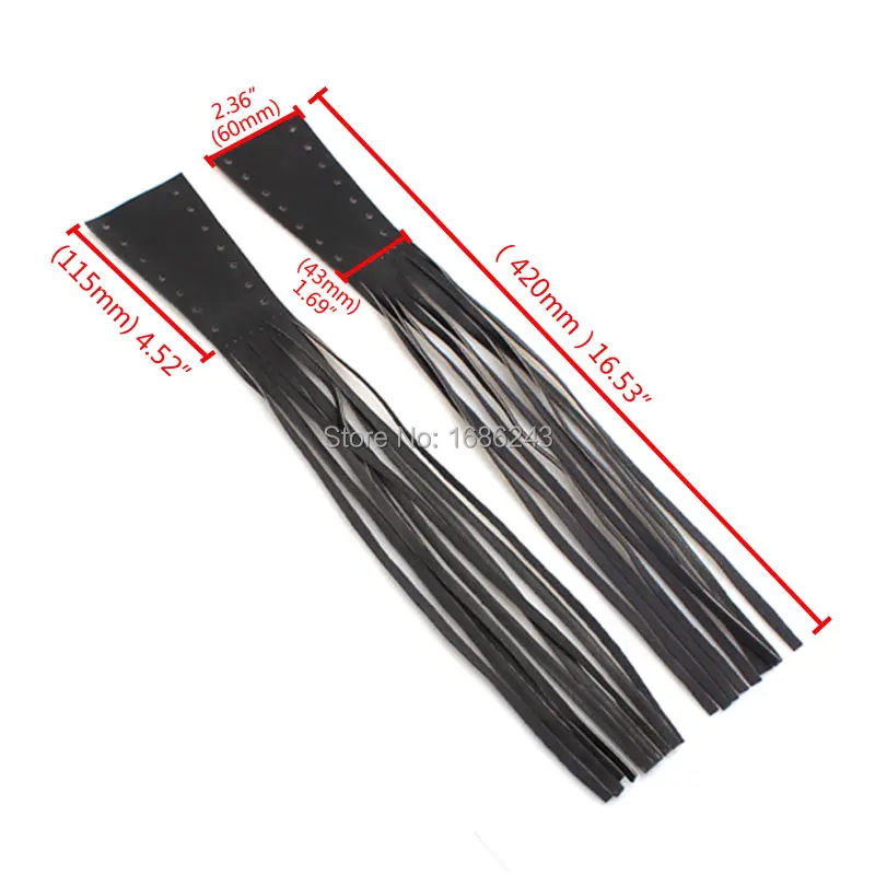 

Wholesale 10 Pairs Black 12" Leather Motorcycle Brake Lever Covers Biker Clutch Fringe Long Tassels