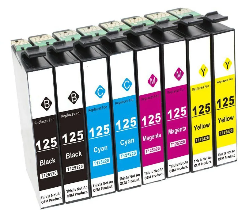 Комплект из 8 шт. тряпок совместимые картриджи для Epson 125 стилус NX125 NX127 NX130 NX230 NX420