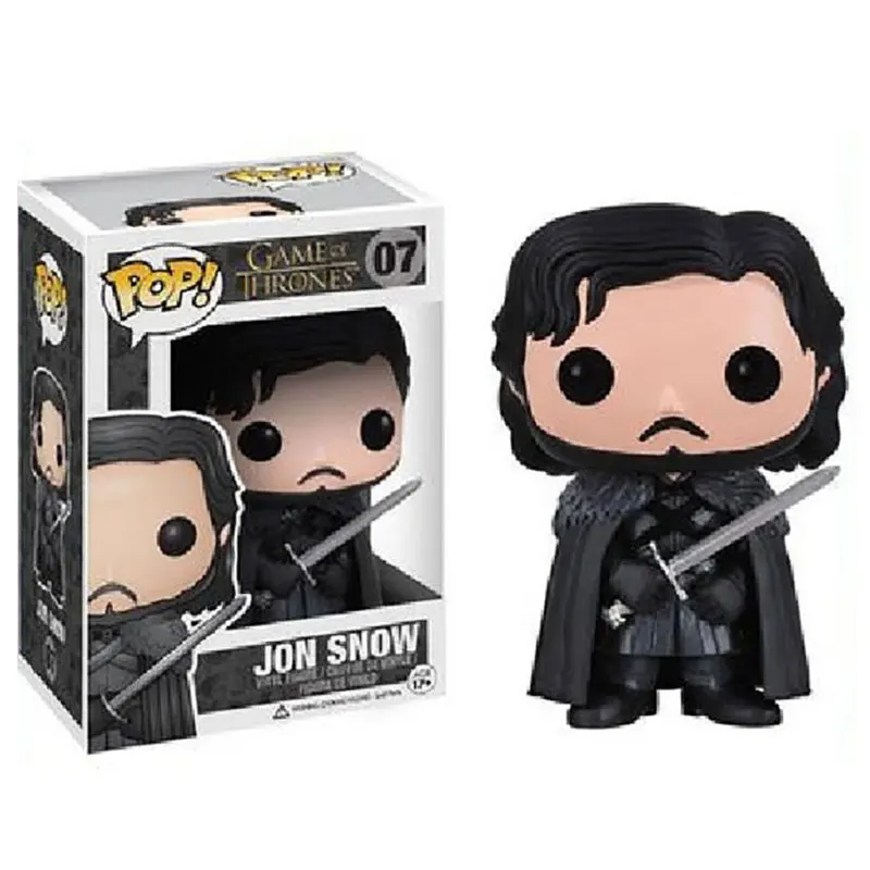 with box FUNKO POP Игра престолов игрушки Джон Сноу Дейенерис дрогон призрак ночной король Виниловая фигурка Коллекционная модель игрушки для детей - Цвет: with box