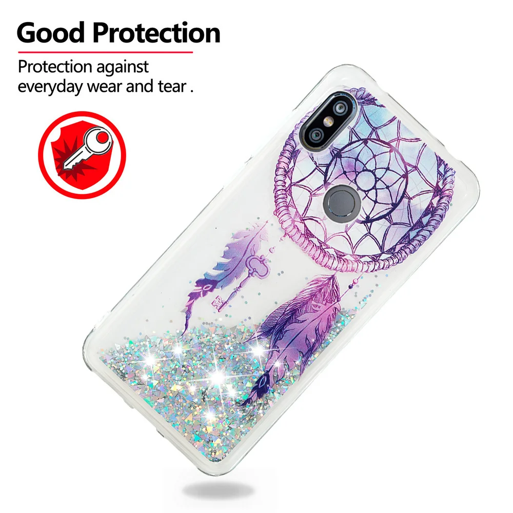 Чехол с зыбучим песком для Xiaomi Redmi NOTE 6 7 Pro 5 5A Prime Dynamic Liquid Glitter Stars мягкий чехол