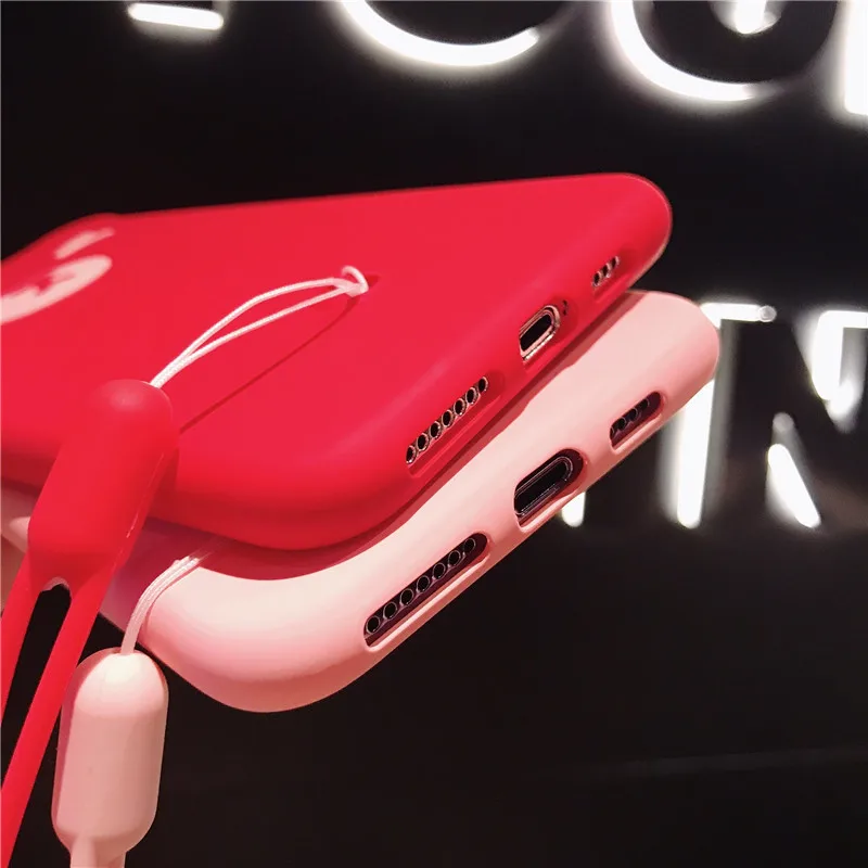 Милый мультяшный медведь чехол для iPhone 6 6s 8 7 Plus X XS Max XR жидкостный Мягкий