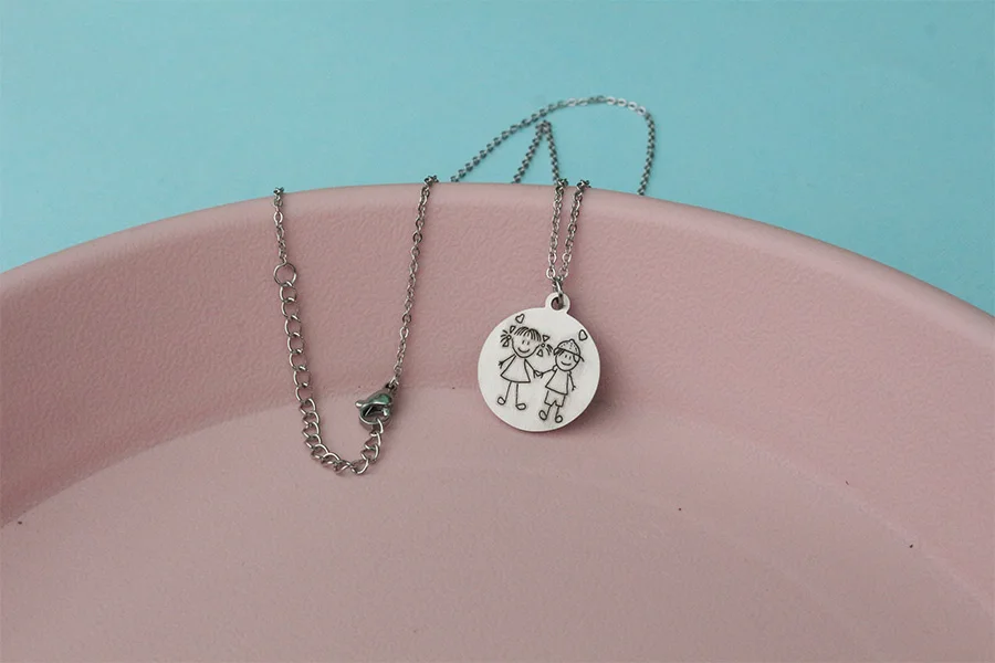 High quality stainless steel couple necklace girl and boy pendant Wedding gif jewelry | Necklace