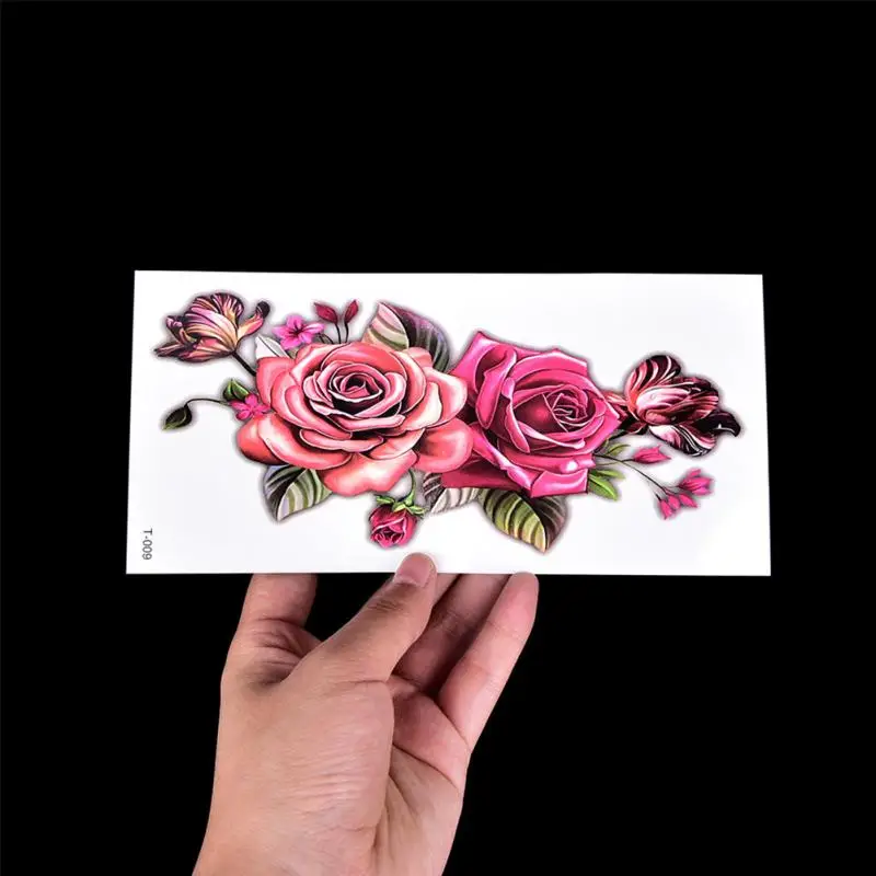 Для женщин пикантные Водонепроницаемый татуировки Стикеры крышка шрам розы