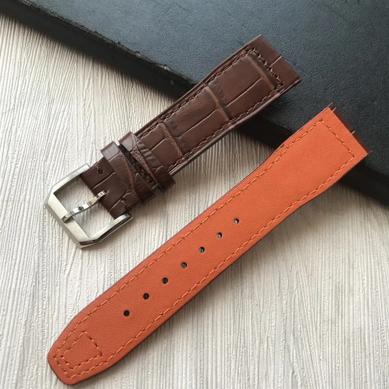Ремешок мужской из телячьей кожи браслет для часов IW Pilot Mark III IW327004 IW377714 21 мм
