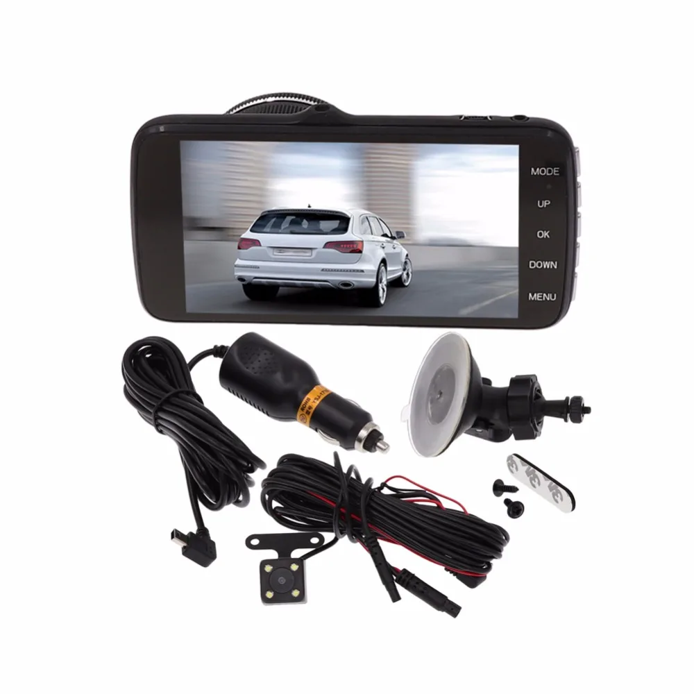 Ips экран Автомобильный видеорегистратор Камера dash cam Full HD 1080 P мониторинг парковки