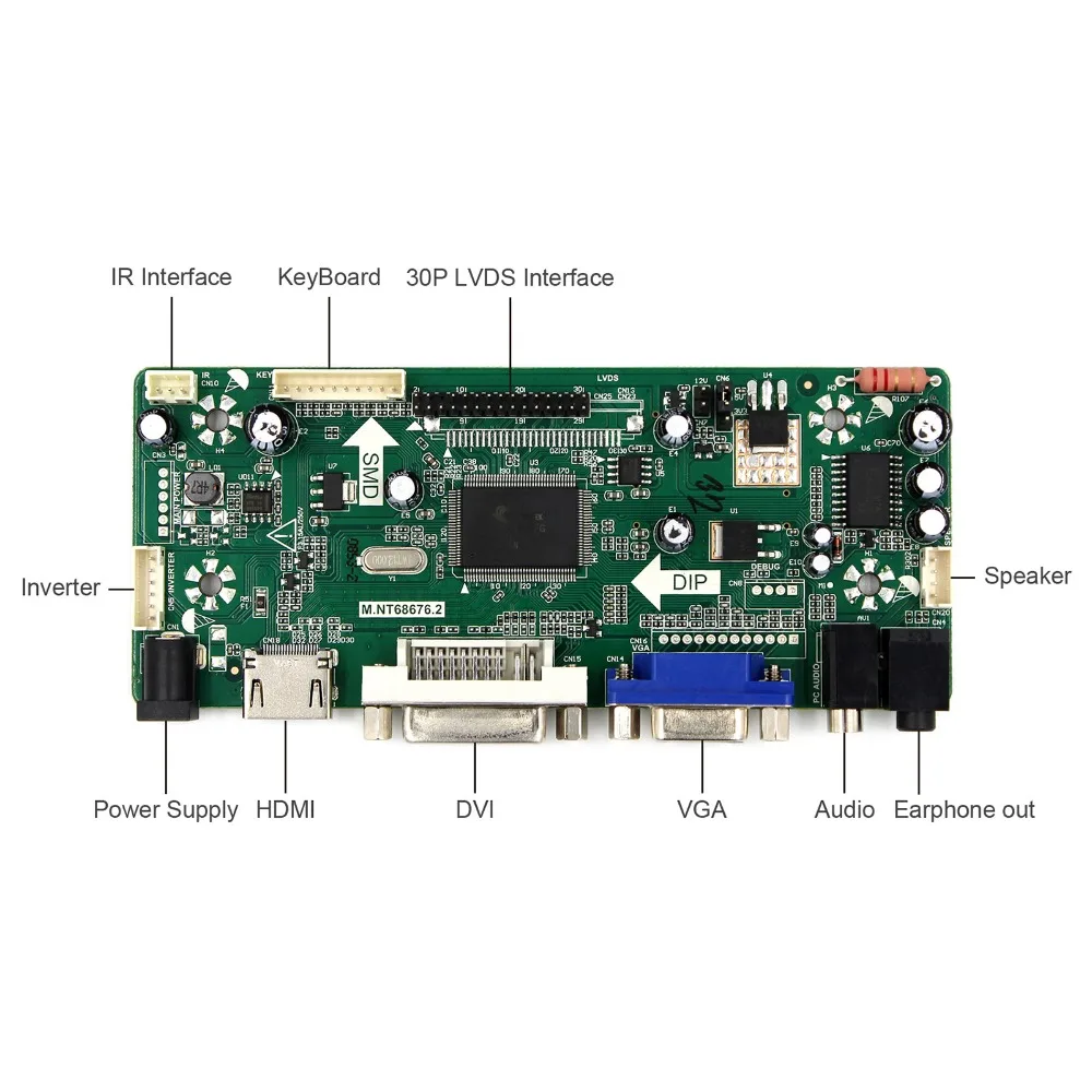 Аудио ЖК-плата HD MI DVI VGA для 17 дюймов 1920x1200 LP171WU1 LP171WU2 B170UW01 LTN170UW01 LTN170CT03 - купить по