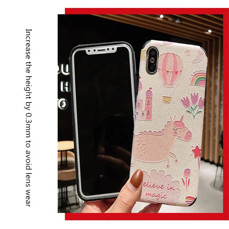 Япония и Южная Корея мультфильм милый для Iphone 66S 6P 78 78plus Xxs Xr Xsmax рельефный мягкий