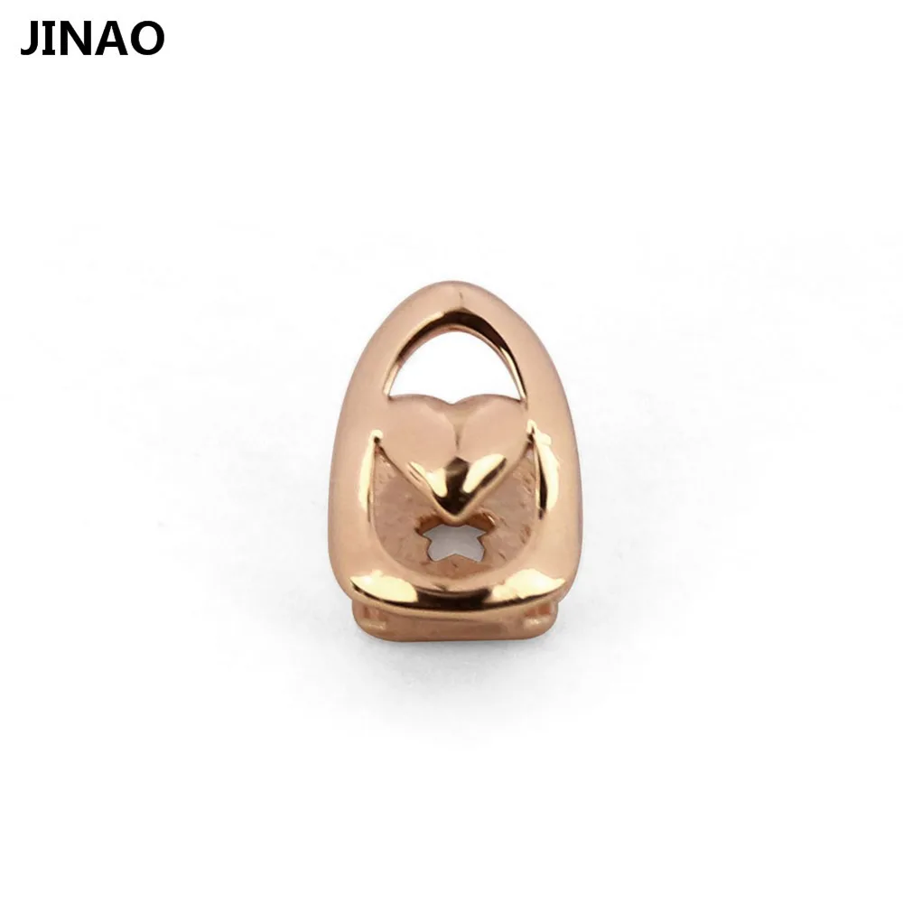 JINAO пользовательский подходит для открытого лица в форме сердца Grillz cap золотой тон хип хоп полый одиночный насадка на зубы жабры
