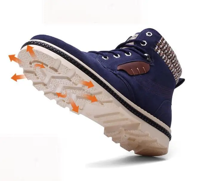 Зимние Теплые Сапоги Мужчины Ботильоны Высокое Качество Кожа работа и