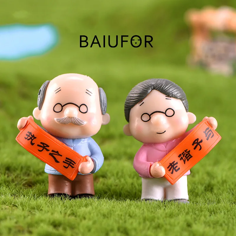 Миниатюры BAIUFOR для пар дедушка бабушка влюбленные Сказочный Садовый Гном микро
