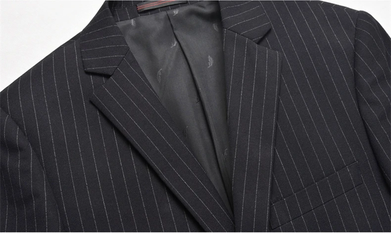 Plyesxale цвет: черный, синий костюм в полоску Для мужчин Slim Fit 3 предмета Для мужчин s Нарядные Костюмы для свадьбы классические костюмы для торжественных случаев для Для мужчин куртка брюки жилет Q281