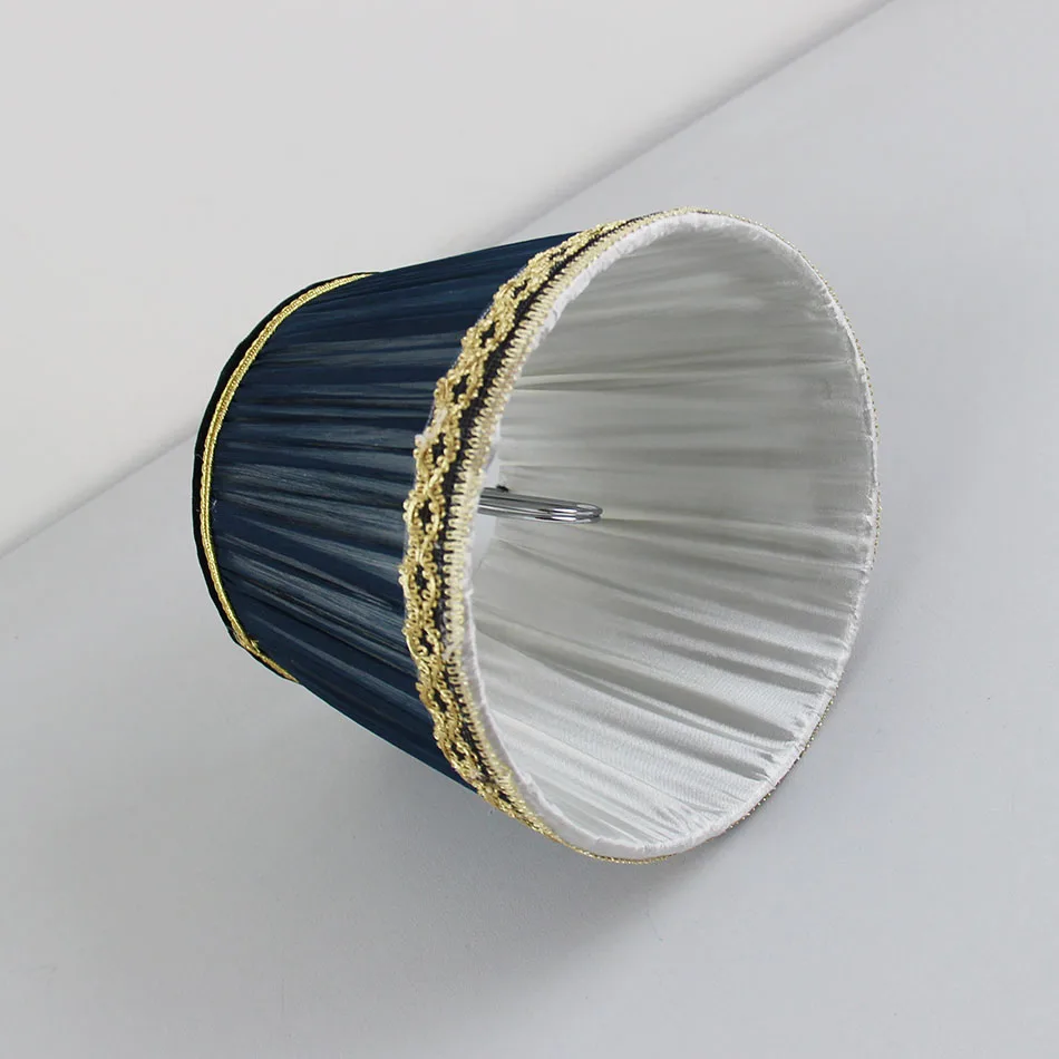 

DIA 15cm/5.9inch High Quality Deep Blue color Lace Lampshades for lamp, Clip on