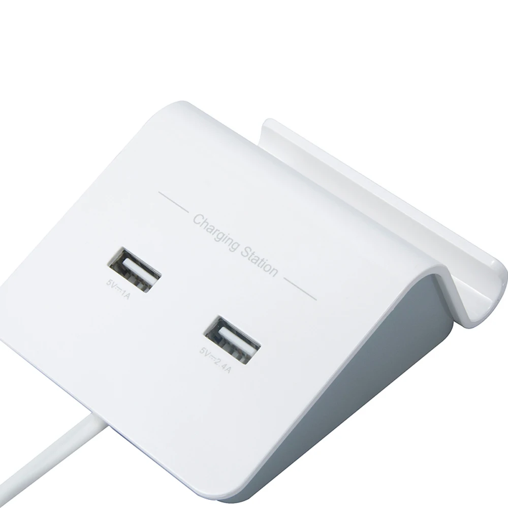 RYVAL Universal 2 PORT Desktop USB CHARGING STATION with 1 slot for Smartphones Tablets and Other Devices (White)|usb adata|usb dock stationusb