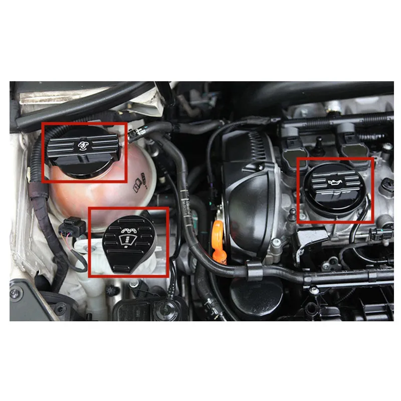 RASTP-1 набор алюминиевая крышка для Volkswagen Golf 6 CC шайба Крышка Резервуара масляный